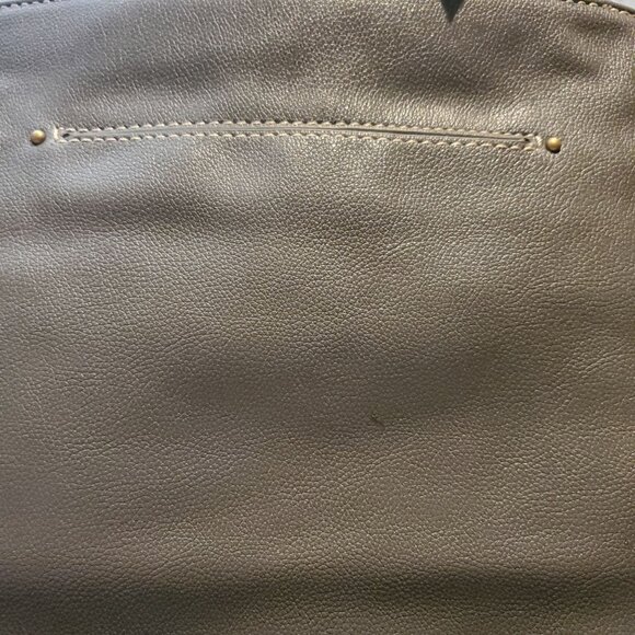 Chala Vegan Crossbody Bag Beagle Dog Applique Gray/Brown Adjustable Straps Zip - Picture 7 of 9